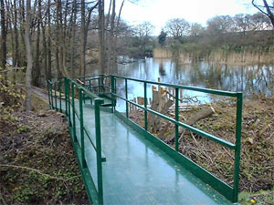 Sandhall Ponds Disabled Bridge front view