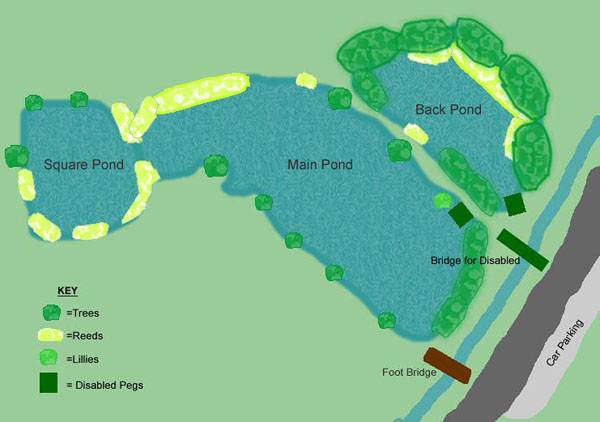 Map of Sandhall Ponds
